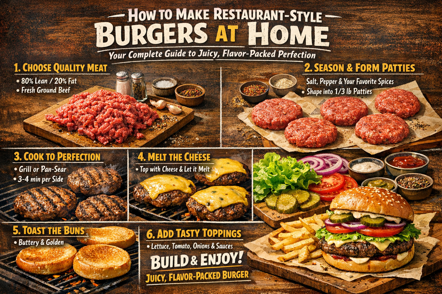How to Make Restaurant-Style Burgers at Home: Your Complete Guide to Juicy, Flavor-Packed Perfection