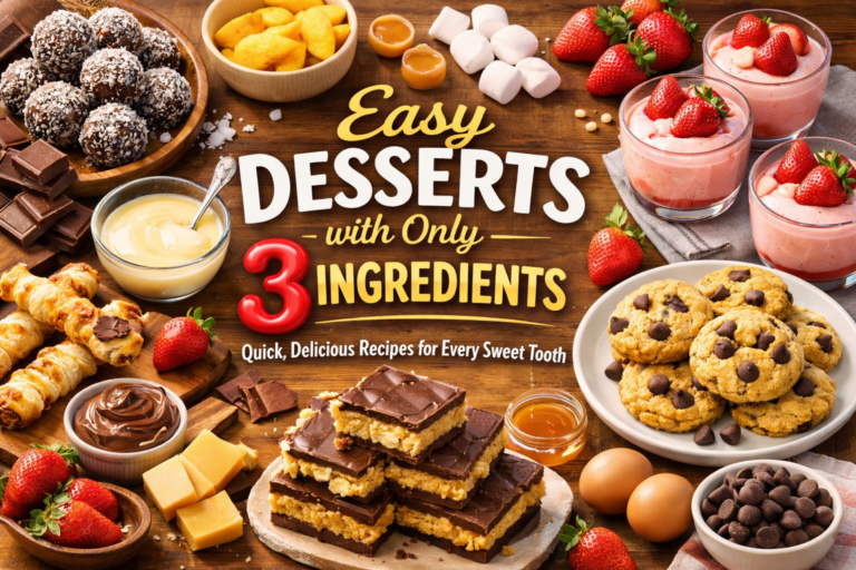 Easy Desserts with Only 3 Ingredients: Quick, Delicious Recipes for Every Sweet Tooth